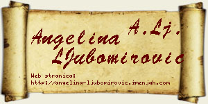 Angelina LJubomirović vizit kartica